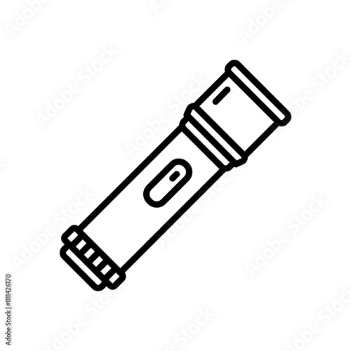 flashlight icon vector, line style icon