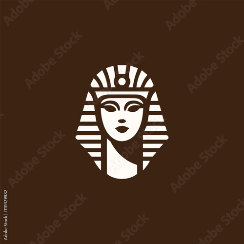 Modern cleopatra lady logo