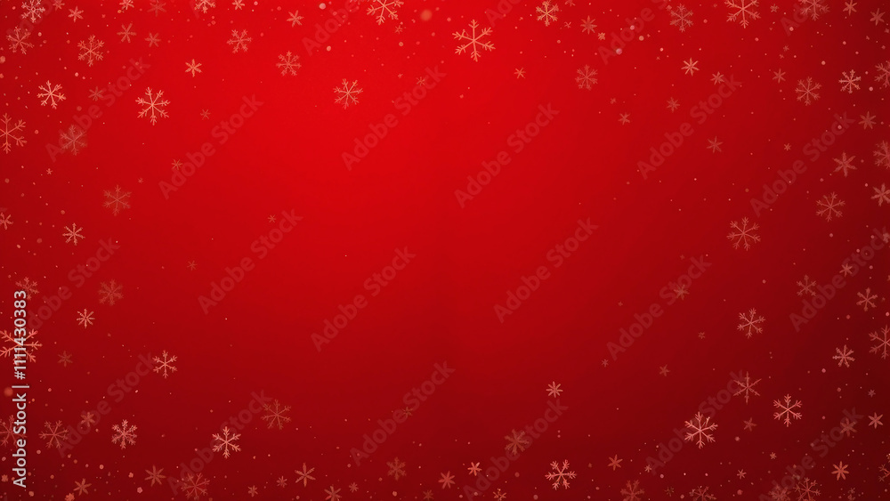 Festive Red Christmas Background with Elegant White Snowflakes Winter Holiday Illustration Festive Red Christmas Background with Elegant White Snowflakes Winter Holiday Illustration