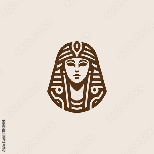 Modern cleopatra lady logo