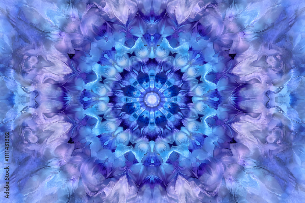 A vibrant, symmetrical mandala design in shades of blue and purple, evoking tranquility. A vibrant, symmetrical mandala design in shades of blue and purple, evoking tranquility.