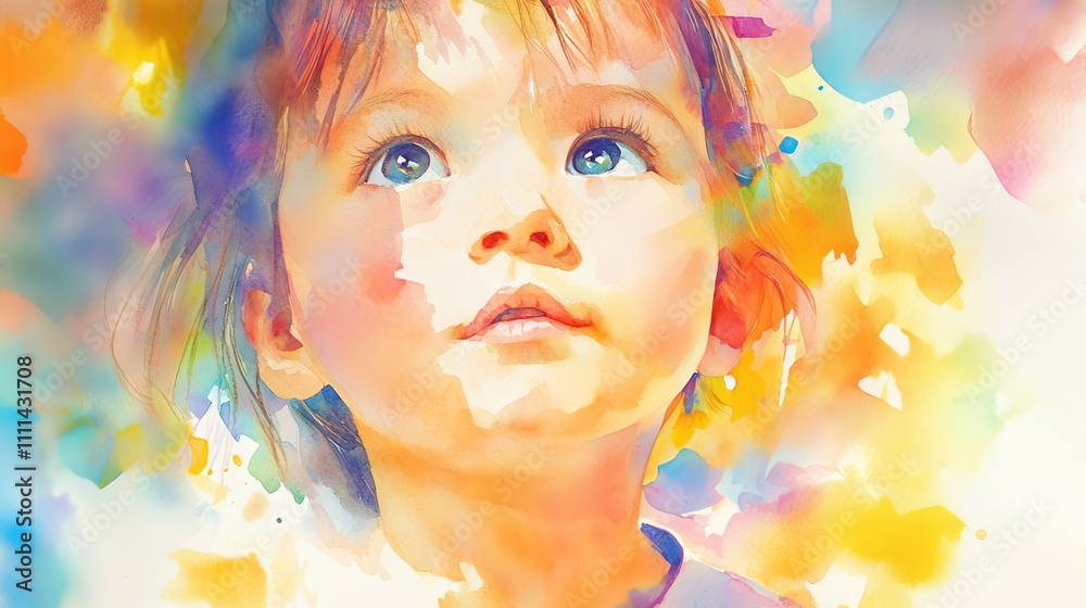 A child expresses pure joy while singing gospel music, their wide-open eyes reflecting innocence and hope amid a burst of soft, vibrant colors A child expresses pure joy while singing gospel music, their wide-open eyes reflecting innocence and hope amid a burst of soft, vibrant colors