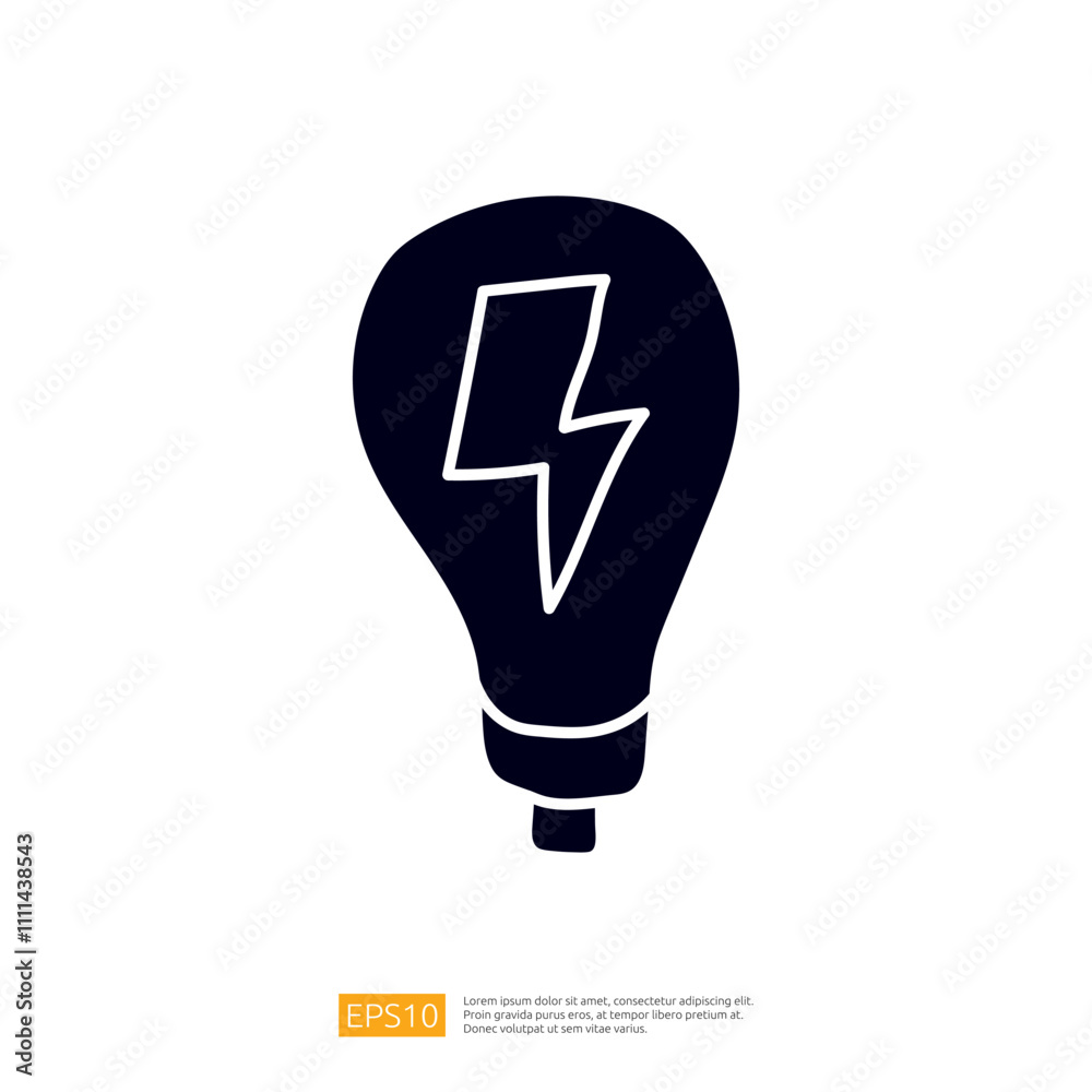 A stylized silhouette of a light bulb with a lightning bolt inside, symbolizing energy, ideas, or innovation. A stylized silhouette of a light bulb with a lightning bolt inside, symbolizing energy, ideas, or innovation.