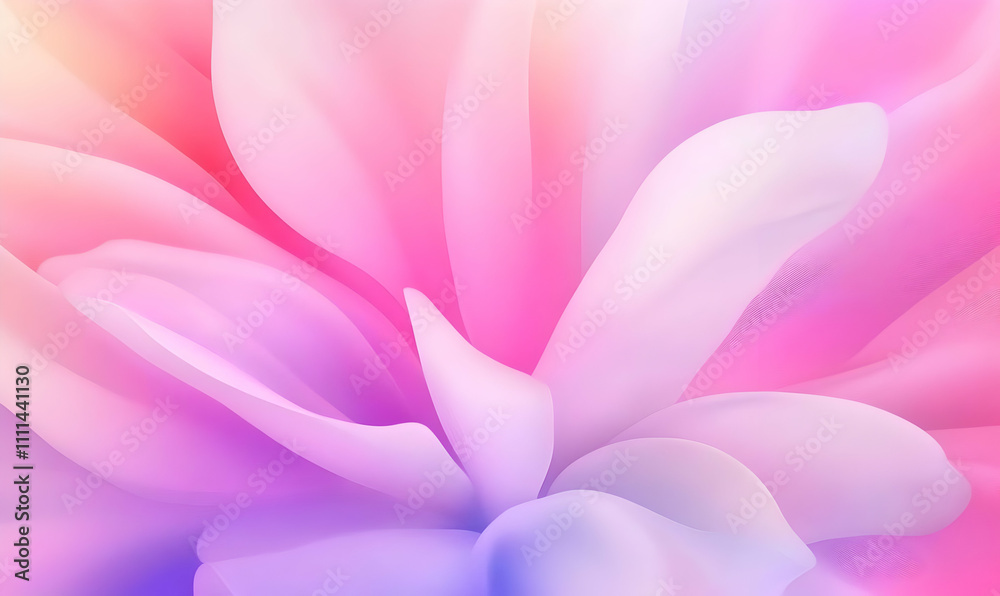 A soft, abstract depiction of a flower with pastel colors blending harmoniously.