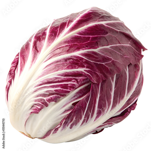 Whole radicchio isolated on a transparent background photo