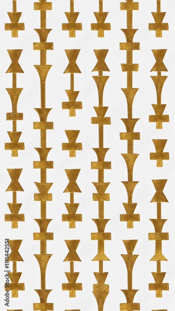 Gold Cross pattern hand drawn design on White background illustration Gold Cross pattern hand drawn design on White background illustration