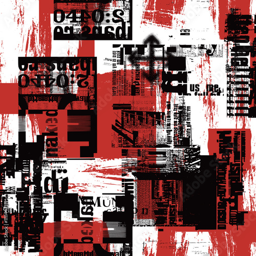 Collage pattern of abstract and meaningless textures,