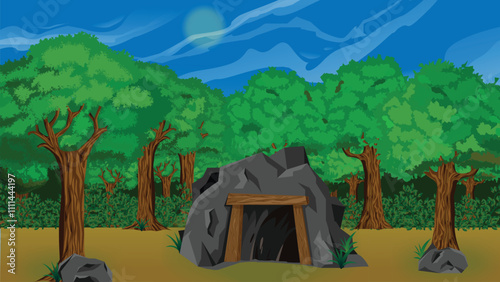 forest cartoon background