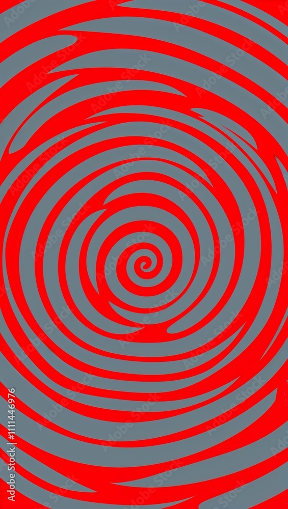 Gray Spiral pattern hand drawn design on Red background illustration Gray Spiral pattern hand drawn design on Red background illustration