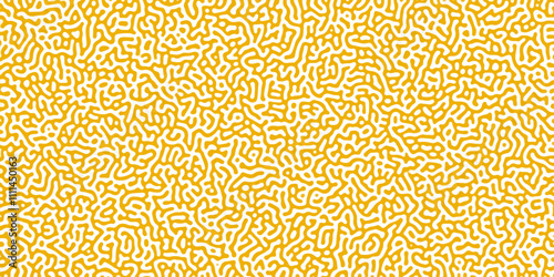 Turing Abstract Pattern, suitable for any business. White and yellow color diffusion reaction seamless pattern. abstract Reaction-diffusion or Turing pattern formation, coral reef, natural texture,	
