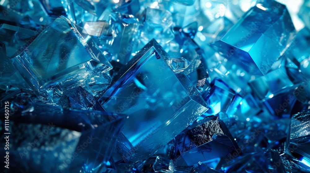 Shining blue crystals sparkle like gemstones, creating a mesmerizing visual effect with vibrant colors and brilliant glow. Perfect for modern and luxurious wallpapers Shining blue crystals sparkle like gemstones, creating a mesmerizing visual effect with vibrant colors and brilliant glow. Perfect for modern and luxurious wallpapers