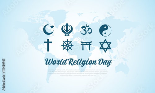 World Religion Day background Vector Illustration