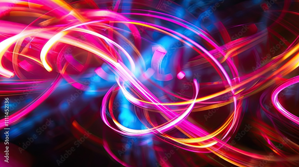 Futuristic light effects on a dark backdrop Futuristic light effects on a dark backdrop