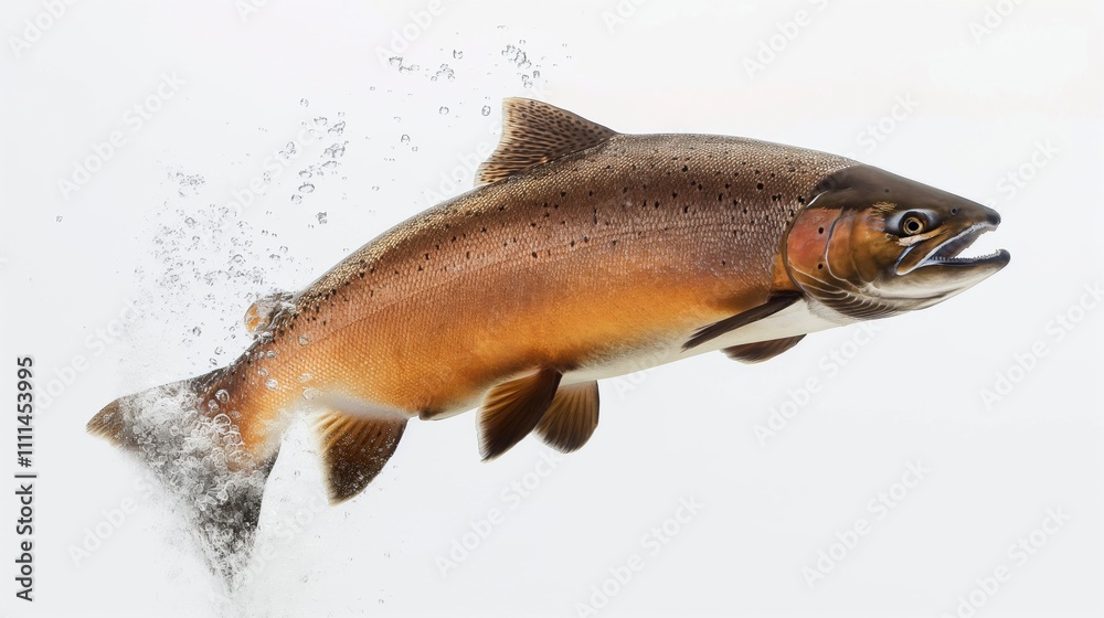 Obraz premium nice salmon on white isolated