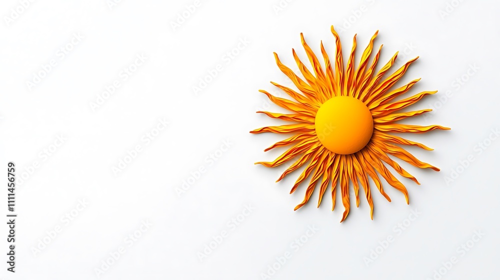 Sunny Abstract Summer Design Element Orange Sun Rays on White Background Sunny Abstract Summer Design Element Orange Sun Rays on White Background