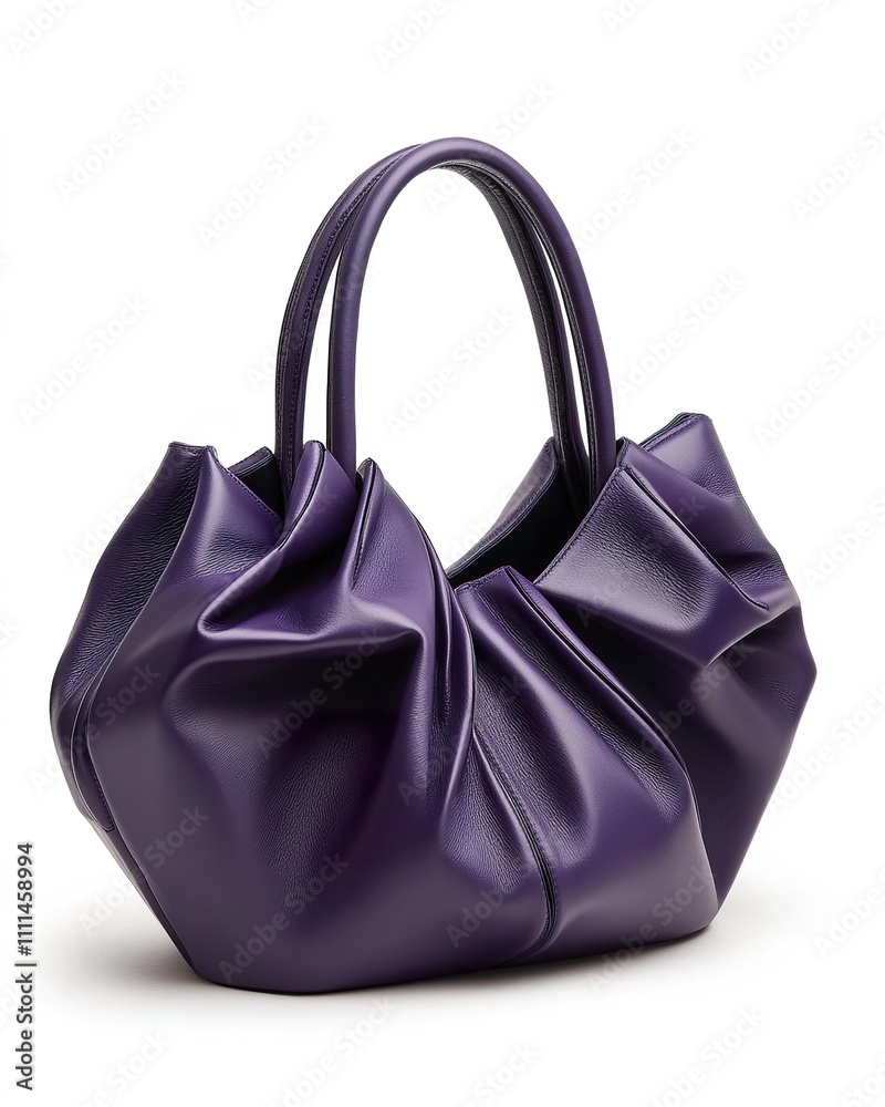 Fototapeta premium Elegant Purple Leather Handbag Stylish Design