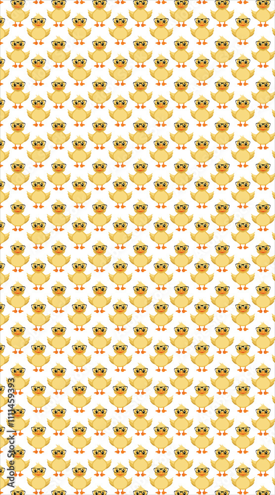 Adorable Chick Pattern: A Cheerful Digital Illustration for Spring. AI Generated Adorable Chick Pattern: A Cheerful Digital Illustration for Spring. AI Generated