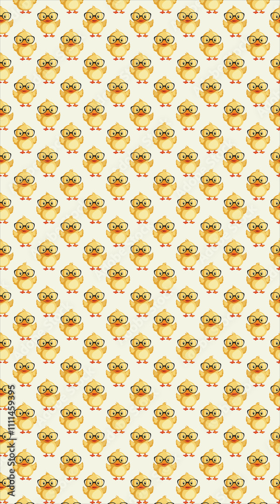 Adorable Chickadee Pattern: Easter Digital Illustration. AI Generated Adorable Chickadee Pattern: Easter Digital Illustration. AI Generated