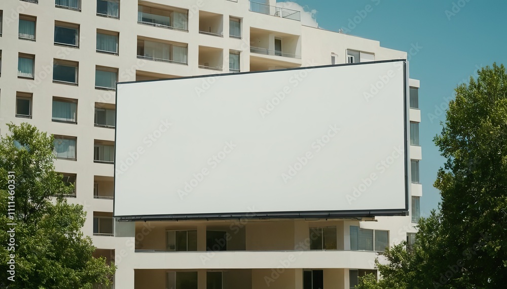 Large Horizontal Billboard on a City Street 4964 Large Horizontal Billboard on a City Street 4964