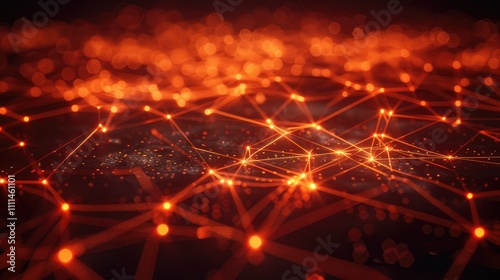 Glowing digital grid representing a data network
