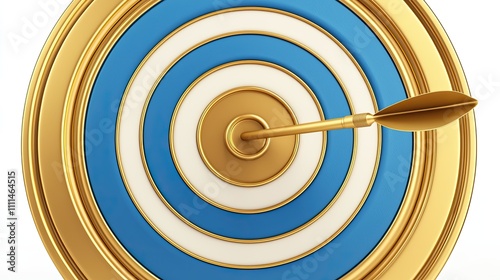 SEO relevance concept. Target with an arrow in the center, symbolizing precision and focus. photo