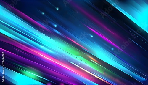 Abstract colorful background with flowing lines and vibrant gradient hues of blue, green, purple, and pink creating a dynamic, glowing texture and motion