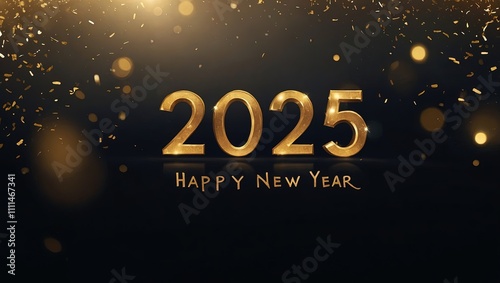 Happy New Year's design for 2025