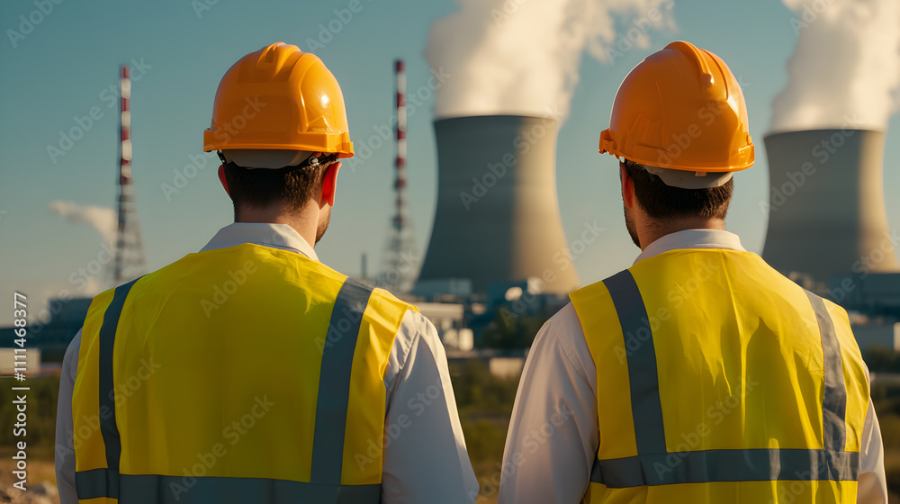 Two Engineers Contemplating a Nuclear Power Plant Two Engineers Contemplating a Nuclear Power Plant