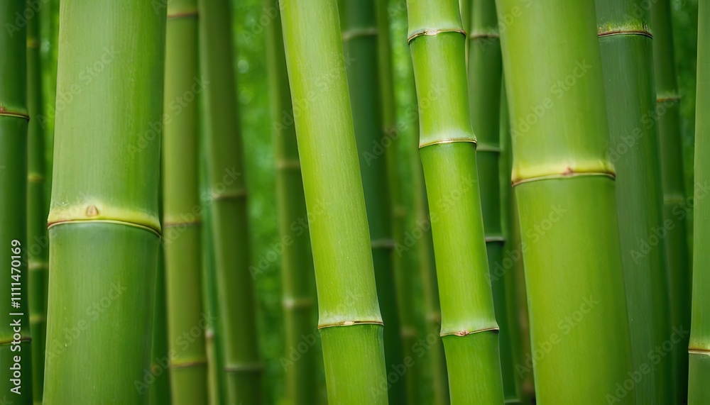Fototapeta premium A dense bamboo forest with elegant stalks and lush foliage offering a tranquil outdoor escape in a serene botanical park 50
