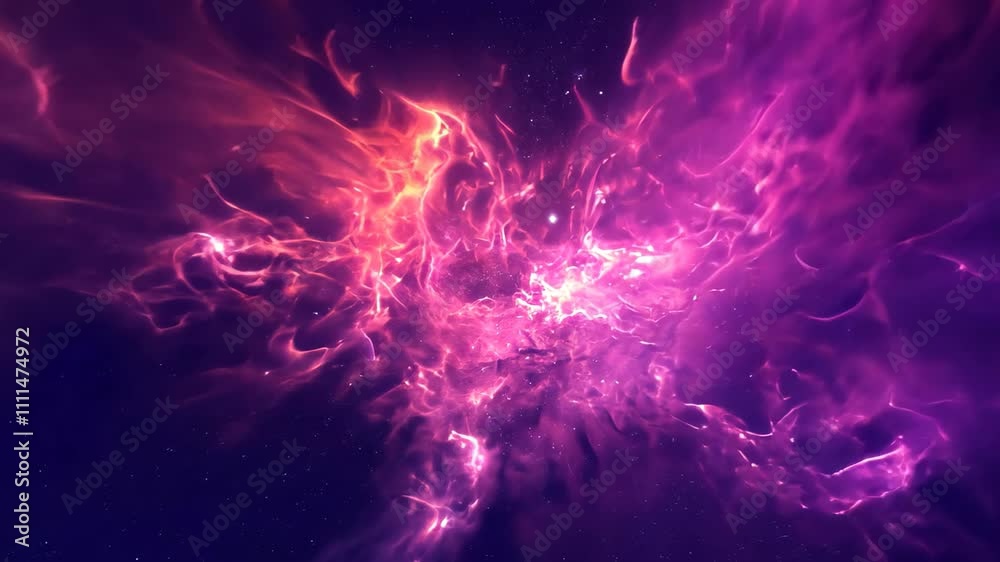 Vibrant Sky Filled With Stars and Clouds, A digital representation of gas clouds in nebula, filled with powerful colors Vibrant Sky Filled With Stars and Clouds, A digital representation of gas clouds in nebula, filled with powerful colors