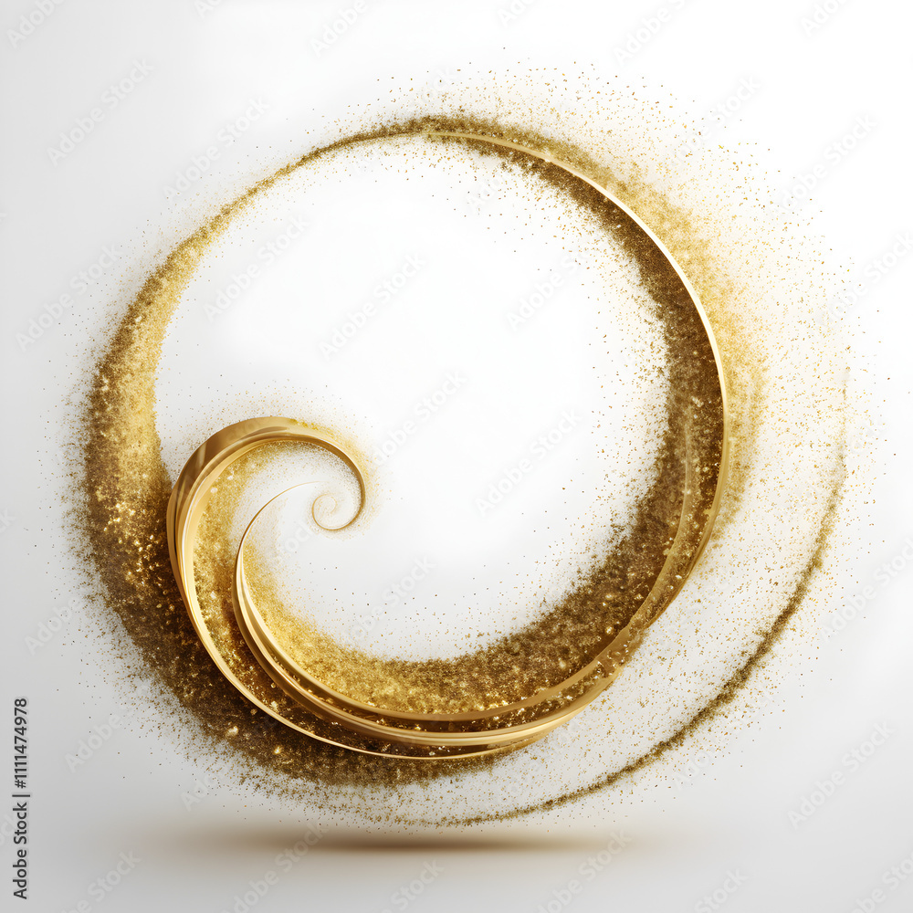 Golden round decoration frame Golden round decoration frame