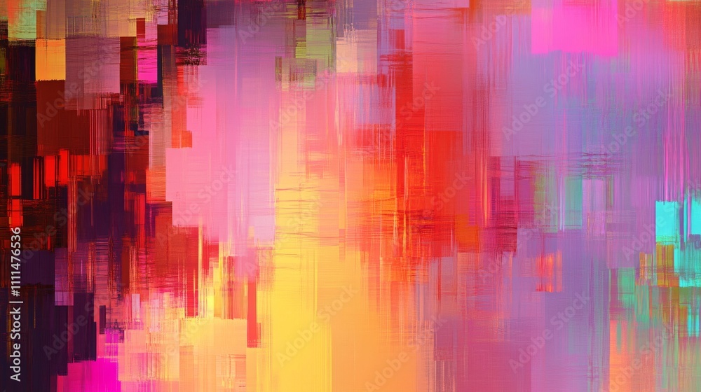 Vibrant neon glitch texture background featuring futuristic digital processing elements and abstract computer art with dynamic pixelated effects, perfect for technology-themed visuals, modern graphic Vibrant neon glitch texture background featuring futuristic digital processing elements and abstract computer art with dynamic pixelated effects, perfect for technology-themed visuals, modern graphic