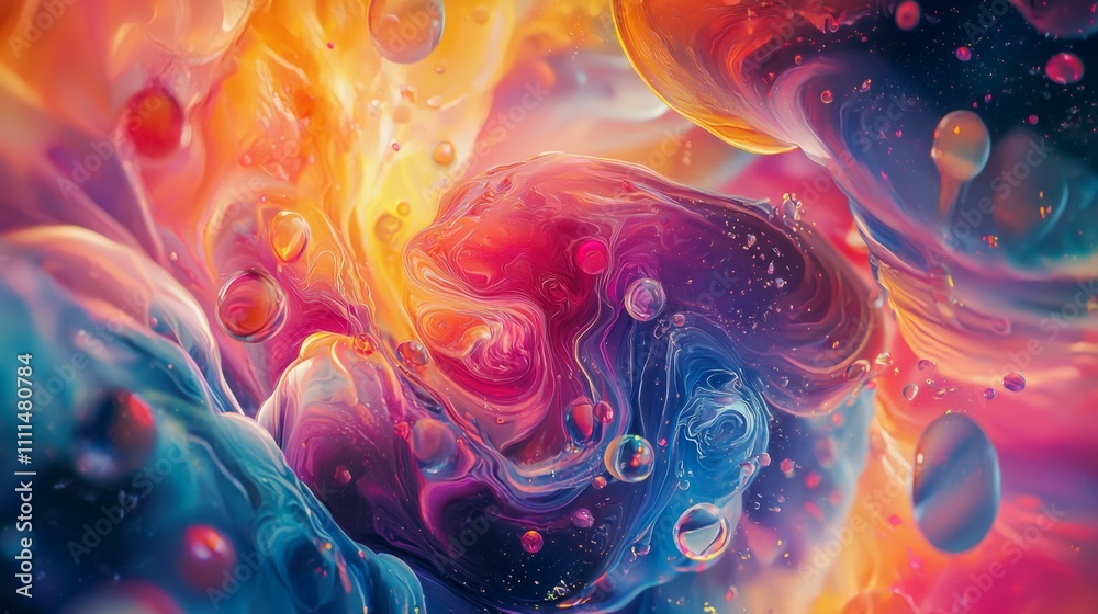 Fototapeta premium Kaleidoscope of calming colors and patterns, creating a mesmerizing and relaxing visual experience