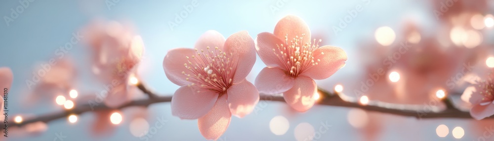 Festive Peach Blossom Branches in Elegant Arrangement Festive Peach Blossom Branches in Elegant Arrangement