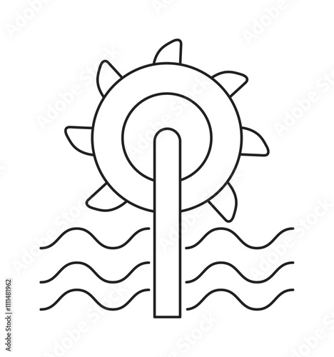 hydro renewable energy line style