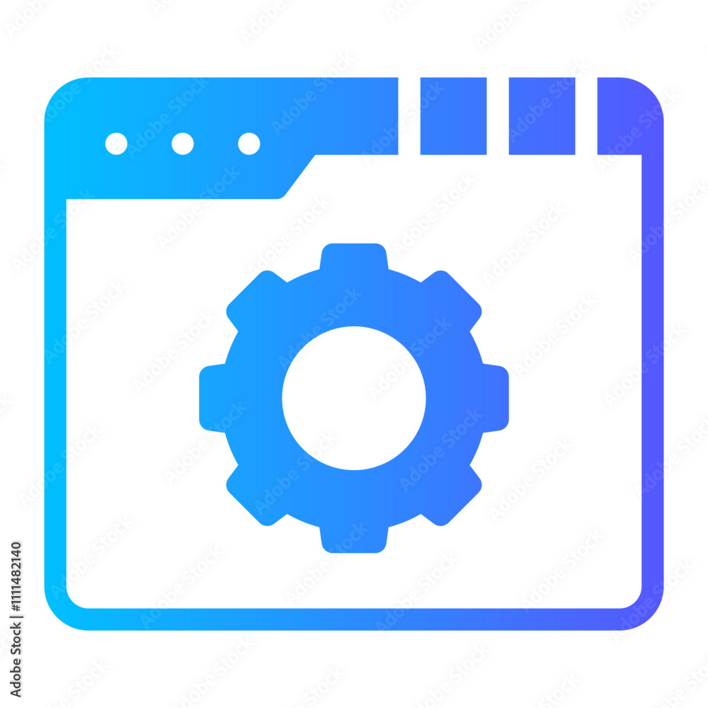 Obraz premium gear gradient icon