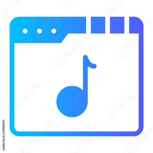 music gradient icon