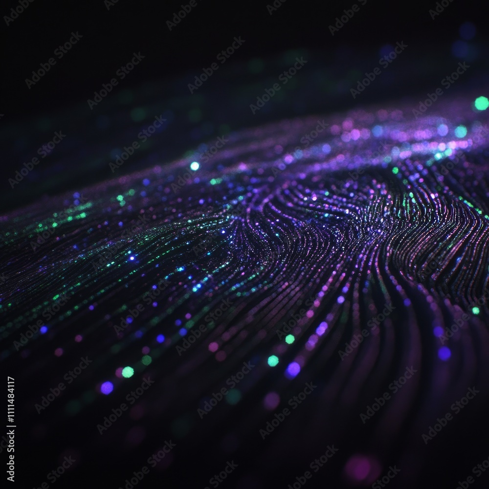 Abstract purple, green, and blue glowing particle wave background. Abstract purple, green, and blue glowing particle wave background.