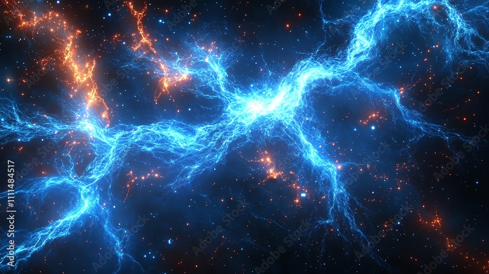 Digital network with blue glowing nodes and soft lines, illustrating vast connections, vibrant Composite as an openspace data center backdrop Digital network with blue glowing nodes and soft lines, illustrating vast connections, vibrant Composite as an openspace data center backdrop