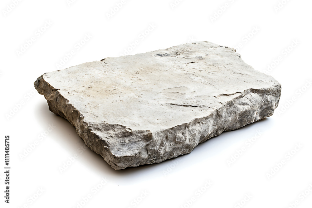 Cracked Stone Slab with Ancient Carvings |- Weathered Texture on White Background Cracked Stone Slab with Ancient Carvings |- Weathered Texture on White Background