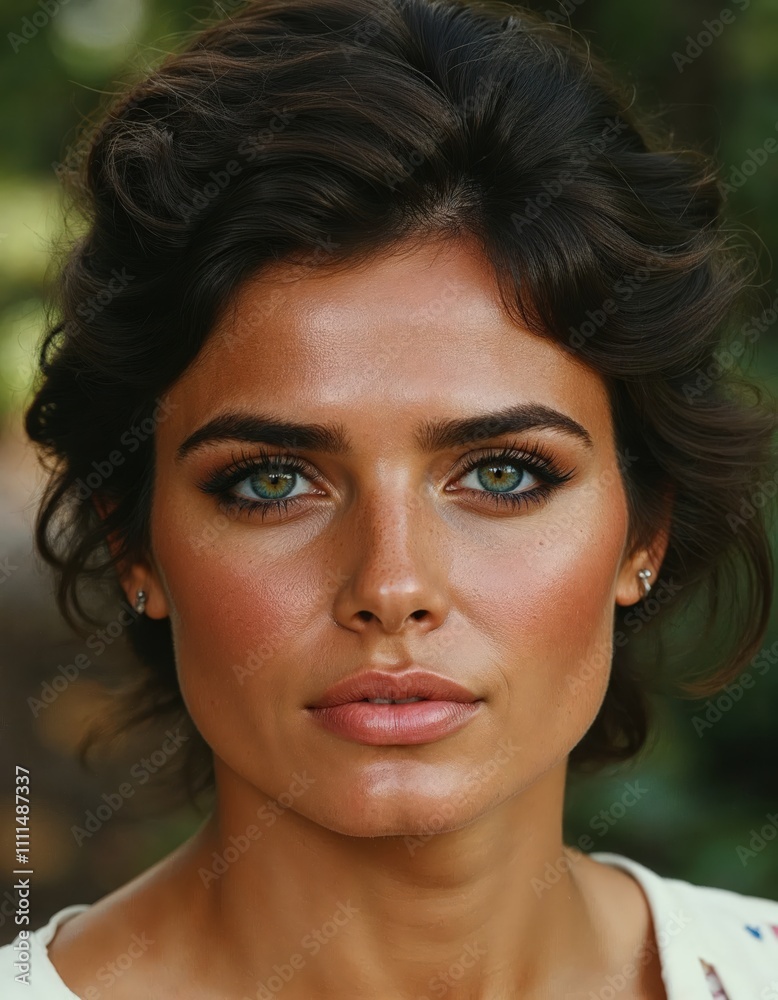 Portrait of an elegant woman. Perfect for beauty, skincare, and cosmetics advertisements and high-quality promotional materials. Portrait of an elegant woman. Perfect for beauty, skincare, and cosmetics advertisements and high-quality promotional materials.