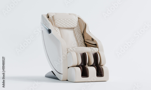 3d render of isolated electric massage chair