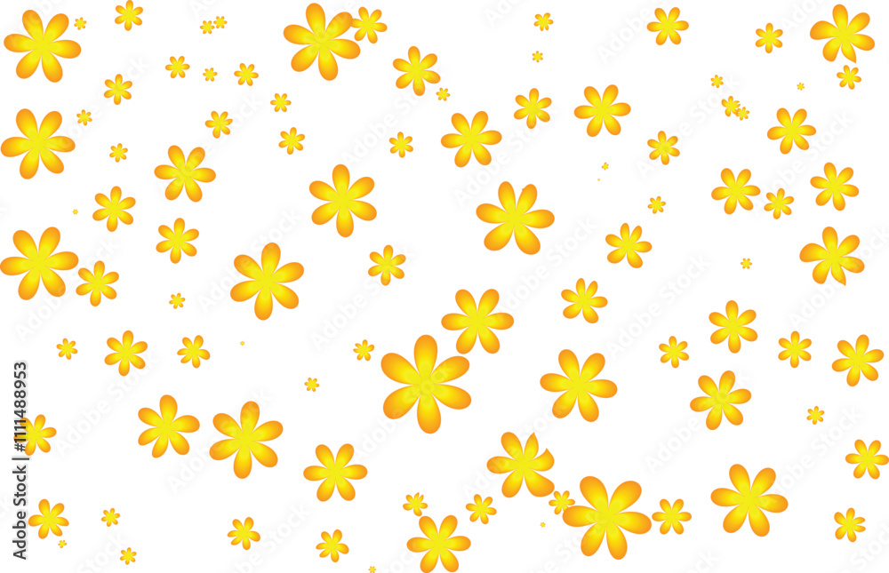 yellow color flower patter abstract background  .