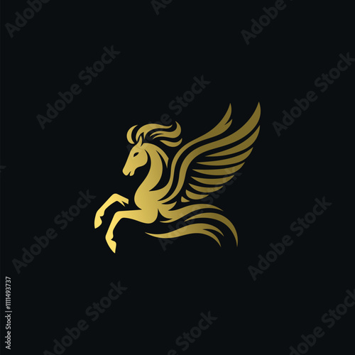 Pegasus mascot logo design Horse logo design, Logo design, Pegasus logo