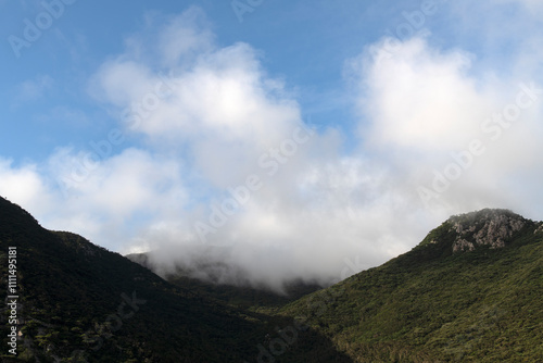 clouds over the mountains photo