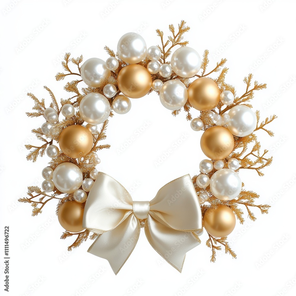 Festive christmas wreath decor white background elegant design holiday spirit home environment cheerful concept Festive christmas wreath decor white background elegant design holiday spirit home environment cheerful concept