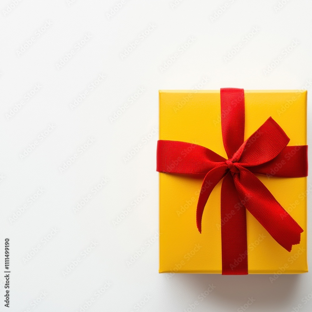 Festive christmas gift box on white background bright environment celebratory concept for holiday cheer Festive christmas gift box on white background bright environment celebratory concept for holiday cheer