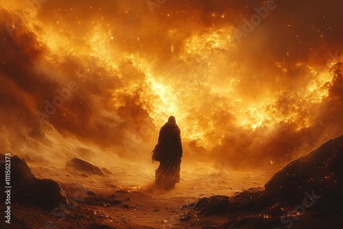 Creation of Man by Jesus Christ from Dust in the Desert Resilience and Determination