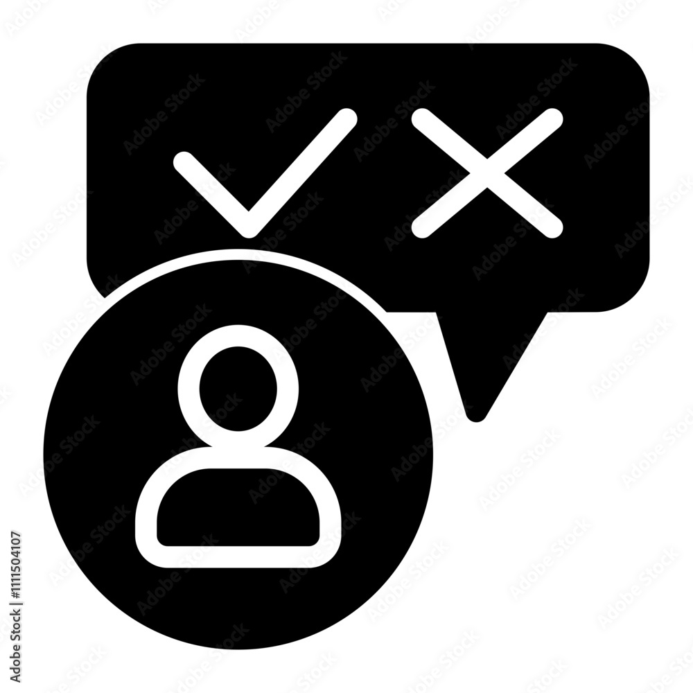 Assignment tasks icon. Speech bubbles with marks Assignment tasks icon. Speech bubbles with marks