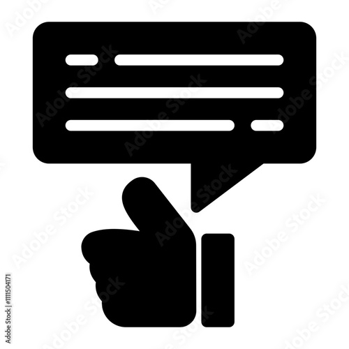 Good Feedback Line Icon. Thumb Up With Speech Bubble Linear Pictogram. Positive Communication Outline Symbol. Customer Review, Survey Chat Sign. Editable Stroke. Isolated Vector Illustration